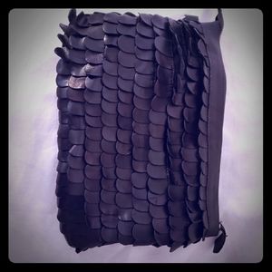 Black Ruffle detail purse